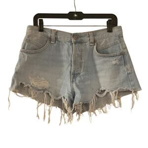 Free People Now or Never Denim Jean Shorts size 28 Preloved excellent